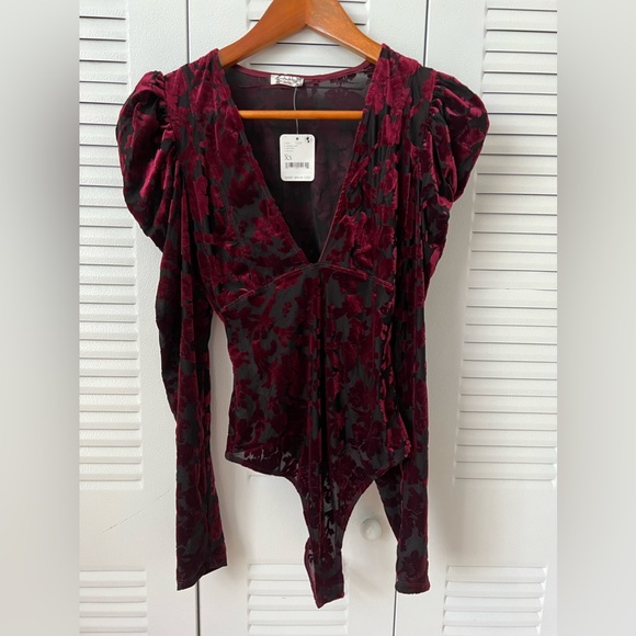 NWT Free people Intimately Magic Hour Velvet Bodysuit Size XS - Picture 4 of 4